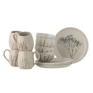 Set de masa 12 piese crem din ceramica Bea Bloomingville
