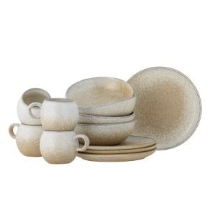 Set de masa 12 piese crem din ceramica Paula Bloomingville