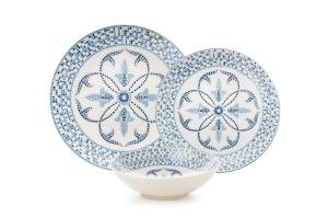 Set de masa 24 piese multicolore din ceramica RGBSATN24Y4R22761 The Home Collection