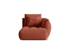 Sezlong canapea modulara maro din textil pentru 1 persoana Bloom Wind Right Lounge Micadoni