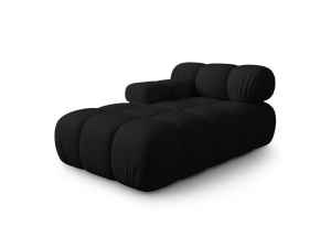 Sezlong canapea modulara neagra din textil pentru 1 persoana Bellis Left 3D Micadoni