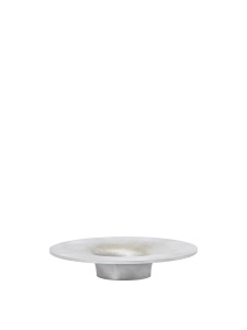 Suport lumanare argintiu din metal 3 cm Soothe Block Ferm Living