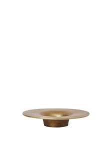 Suport lumanare auriu din metal 3 cm Soothe Block Ferm Living