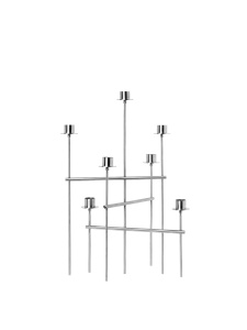 Suport lumanari argintiu din metal 42 cm Elysia Ferm Living