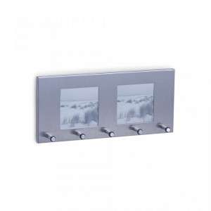 Suport pentru chei cu rama foto argintiu din metal Krada Zeller