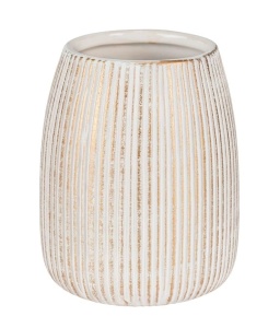 Suport pentru periuta de dinti auriu/alb din ceramica 9x11 cm Pascoli Wenko