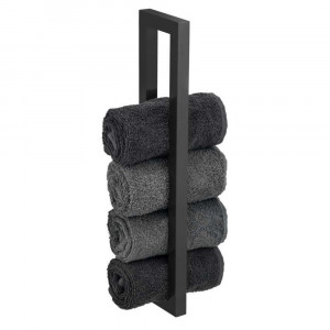 Suport prosoape negru din metal 9 cm Reitani Wenko