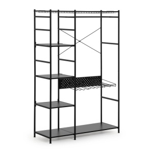 Suport umerase negru din metal Storn Kave Home