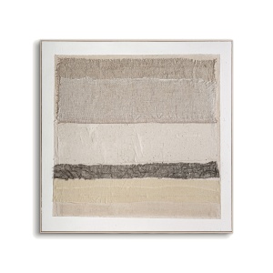 Tablou maro/alb din fibre naturale 150x150 cm Bavois Vical Home