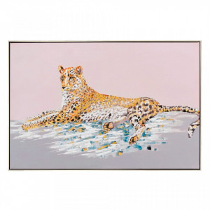 Tablou multicolor 80x120 cm Leopardo The Home Collection
