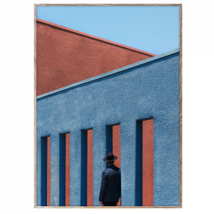 Tablou multicolor cu rama din lemn 50x70 cm Every Wall is a Door Paper Collective