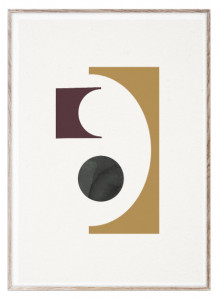 Tablou multicolor cu rama din lemn 50x70 cm Shapes of Colour 01 Paper Collective