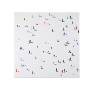 Tablou multicolor din fibre naturale 80x80 cm Figures 452 Bizzotto
