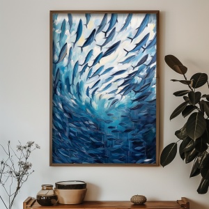 Tablou multicolor din lemn 35x47 cm GE250-L The Home Collection