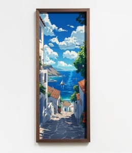 Tablou multicolor din lemn 40x120 cm LONG025 The Home Collection