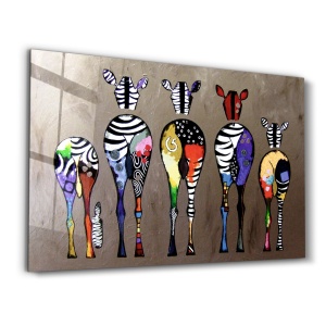 Tablou multicolor din sticla 70x110 cm CAM-3090 The Home Collection