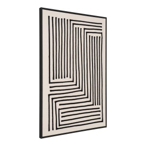 Tablou negru/bej din fibre naturale 60x90 cm Lipari Art House Nordic