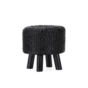 Taburet din lemn negru 45 cm Emina Thai Natura