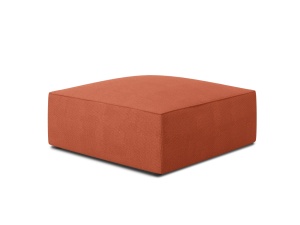 Taburet patrat rosu corai din textil 93x93 cm Ruby Micadoni