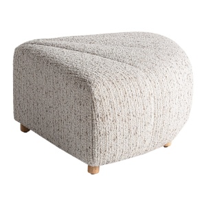 Taburet pentru picioare alb antic/maro deschis din textil 82x82 cm Boubiers Vical Home