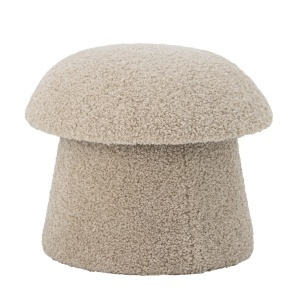 Taburet rotund crem din textil 46 cm Bocca Bloomingville