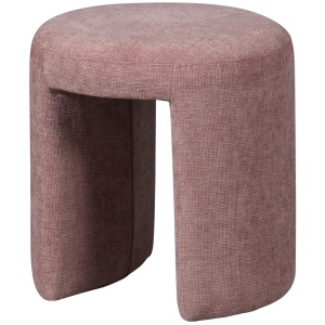 Taburet rotund din textil roz 45 cm Charlie Woood
