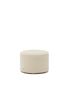 Taburet rotund ecru din textil 60 cm Kaeli Kave Home