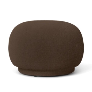 Taburet rotund maro ciocolata din textil 60 cm Rico Ferm Living