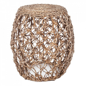 Taburet rotund maro din metal 30 cm Amelina Bizzotto