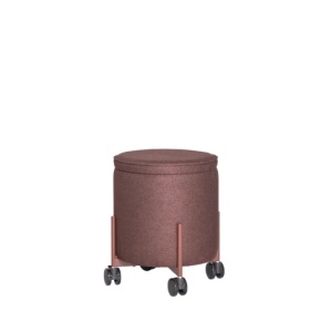 Taburet rotund maro din textil 39 cm Contain Hubsch