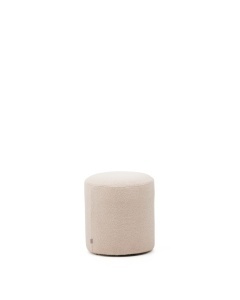 Taburet rotund roz din textil 43 cm Kaeli Kave Home