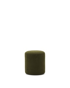 Taburet rotund verde din textil 43 cm Kaeli Kave Home