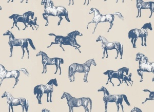 Tapet albastru din hartie Colette Sandberg