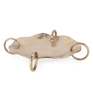 Tava decorativa aurie din metal 10 cm Sagar Bizzotto