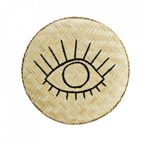 Tava decorativa rotunda maro din bambus 40 cm Eye Madam Stoltz