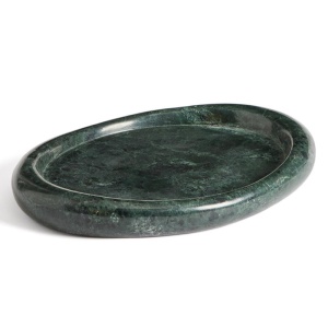 Tava ovala verde din marmura 23x30 cm Lenorel Kave Home