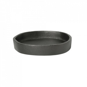 Tava rotunda neagra din metal 8x9 cm Yama Ferm Living