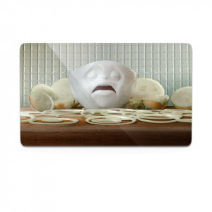 Tocator dreptunghiular multicolor din lemn 14x23 cm Bowl Don't Cry Tassen