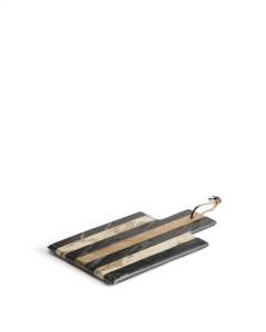 Tocator dreptungiular bej/maro din marmura 18x30 cm Surne Kave Home