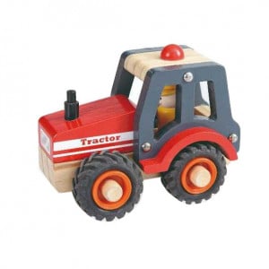 Tractor de jucarie multicolor din lemn Terry Egmont Toys