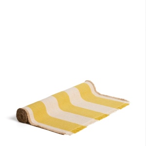 Traversa masa galbena/crem din fibre naturale 50x150 cm Daltan Kave Home