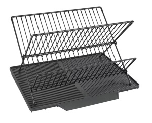 Uscator vase negru din metal Nelia Wenko