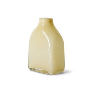 Vaza crem din sticla 23 cm Atelier HKliving