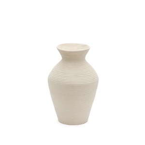 Vaza decorativa alba din hartie 51 cm Pria Kave Home