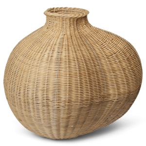 Vaza decorativa maro din fibre naturale 50 cm Bola Ferm Living