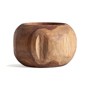 Vaza decorativa maro din lemn 19 cm Humble Vical Home