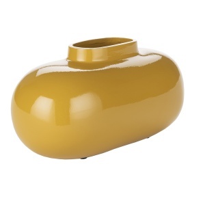 Vaza decorativa ocru din metal 10 cm Droplet Dutchbone