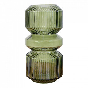 Vaza decorativa verde din sticla 25 cm Santos House Nordic