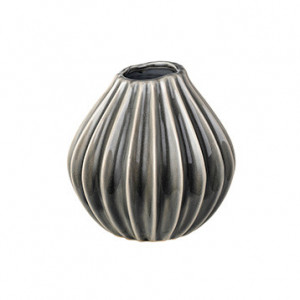 Vaza din ceramica 15 cm Wide Smoked Pearl Broste Copenhagen