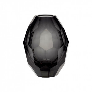 Vaza gri din sticla 17 cm Facet Hubsch